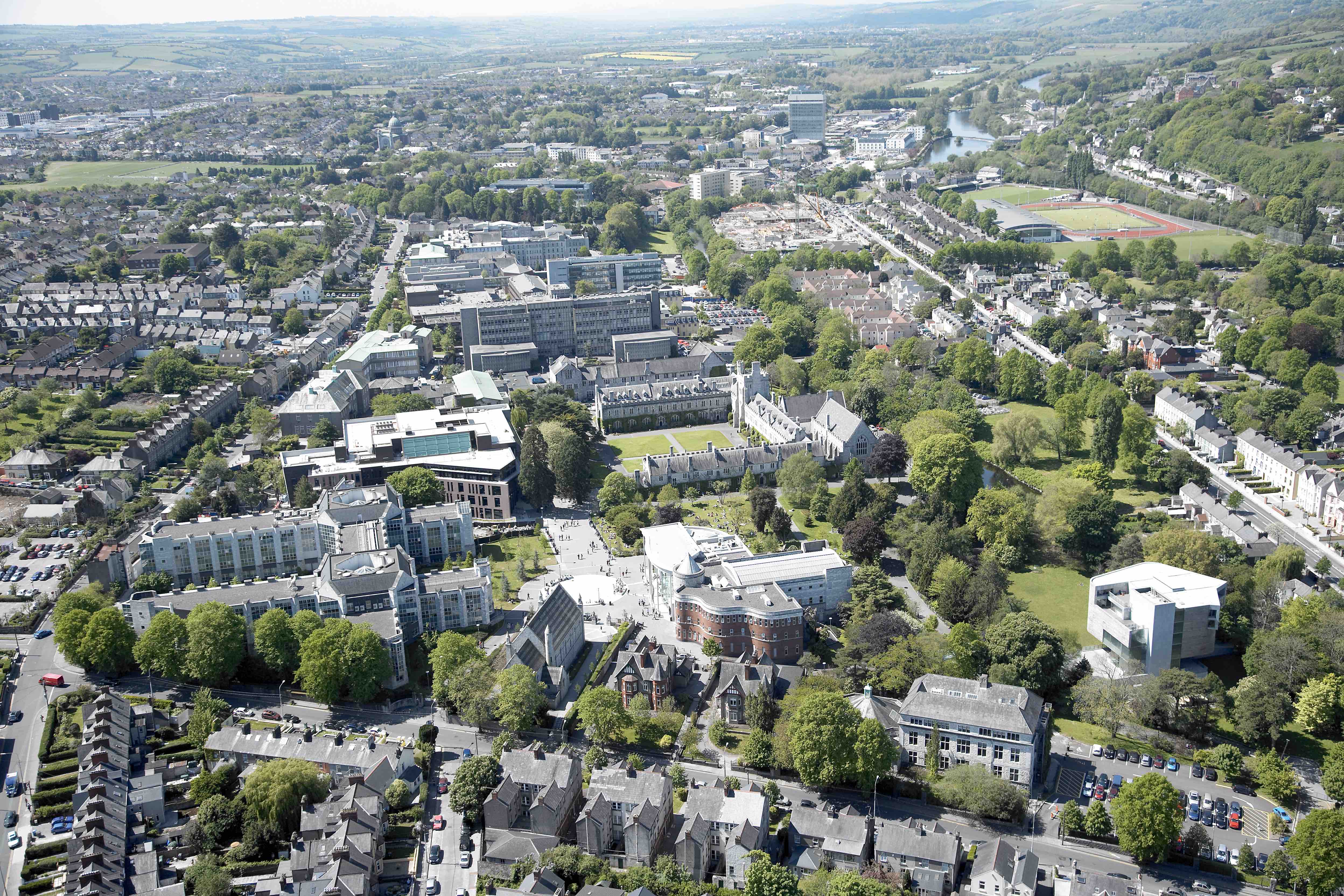 Aerial view of University College Cork